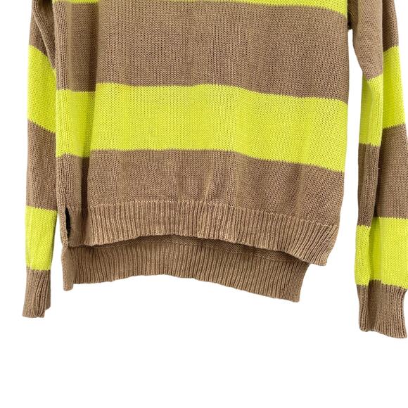 Edge Womens Cotton Pullover Knit Striped Long Sleeve Sweater - Picture 3 of 10